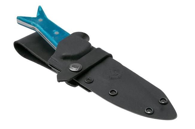 Image for Condor Megalodon CTK823-3-SK, Blasted Satin Sandvik 14C28N, Blue Micarta fixed knife