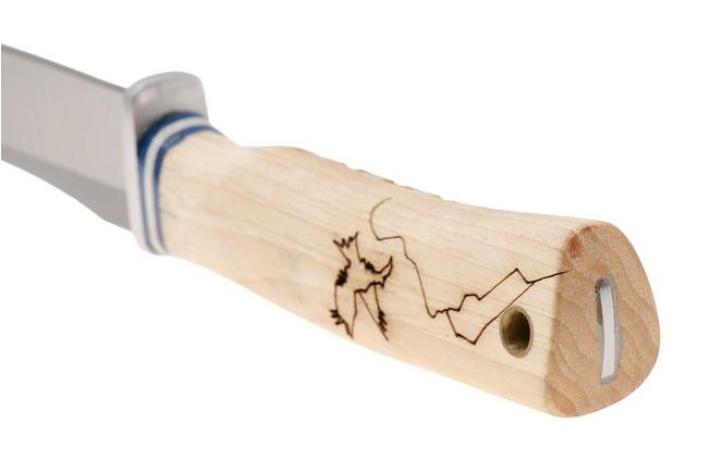 Afbeelding voor Condor Woodspirit Tracker CTK827-1.1SK, Blasted Satin Sandvik 14C28N, American Hickory, vaststaand mes, Jason Breeden design