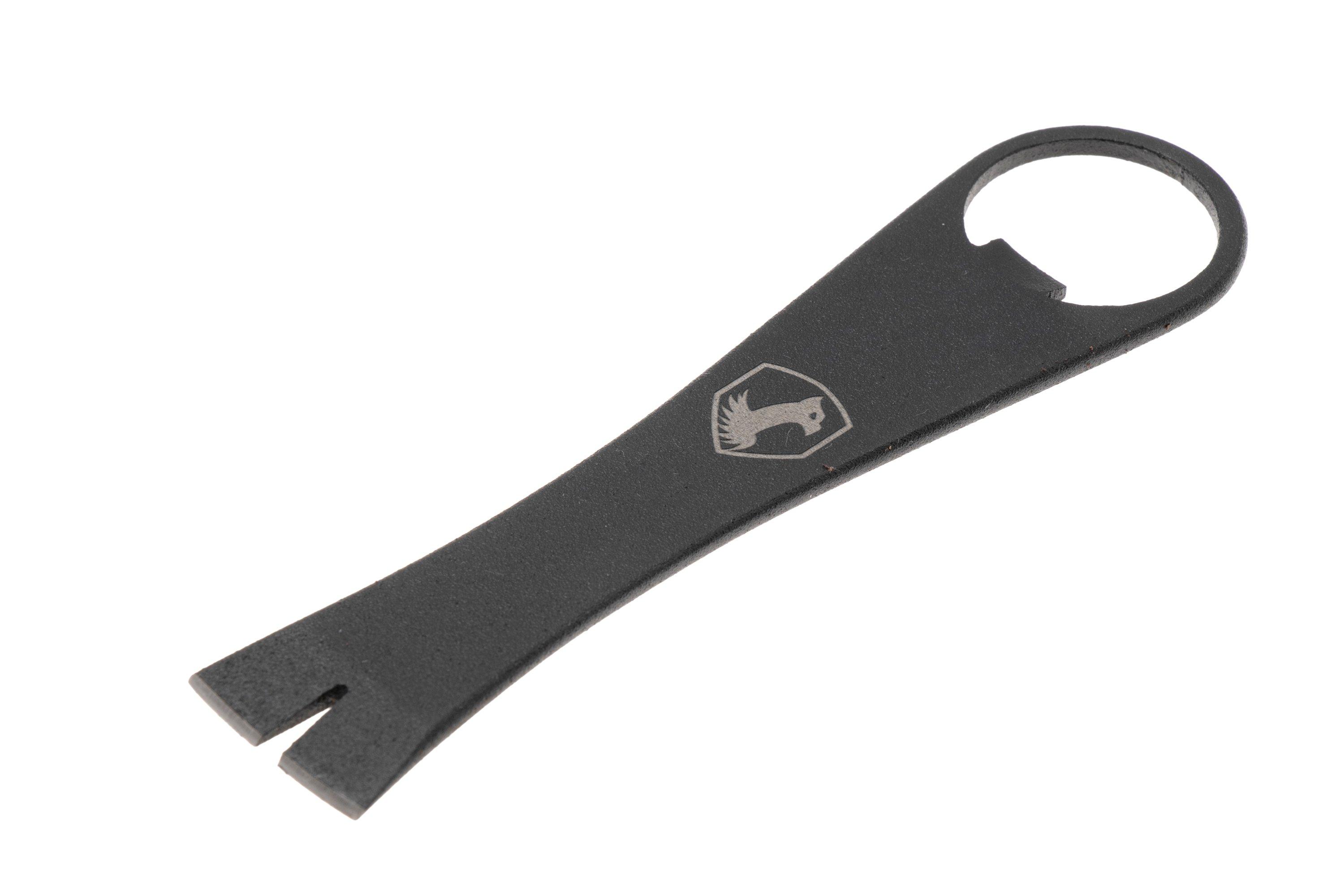 Barre De Levier Condor Pry Avec Ouvre-bouteille - Acier Haute Teneur En Carbone 1075, Fourreau Cuir Inclus