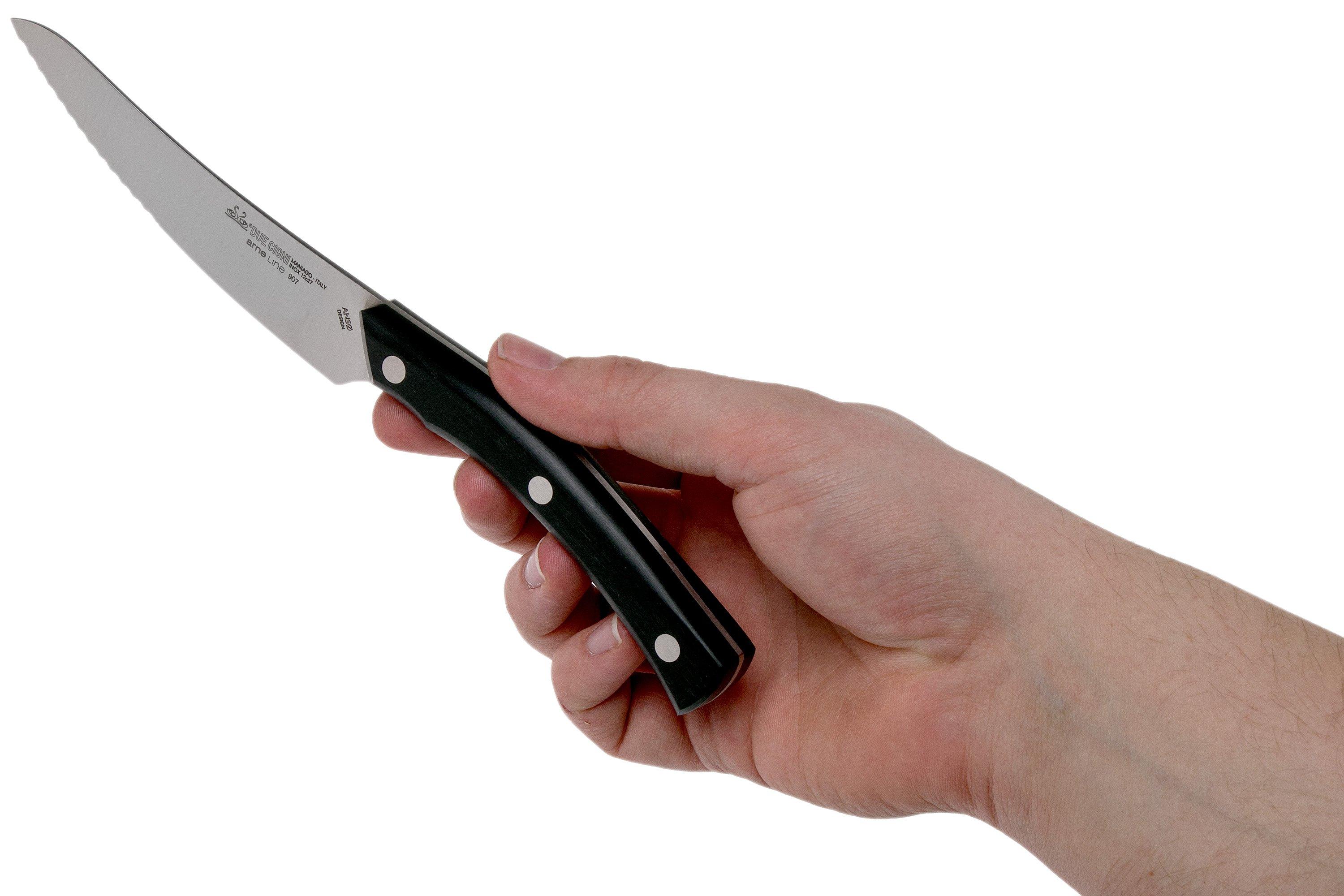 Couteau Utilitaire Güde Solingen – Lame Dentelée 10 Cm – Manche Rouge/noir – Acier Inoxydable Trempé
