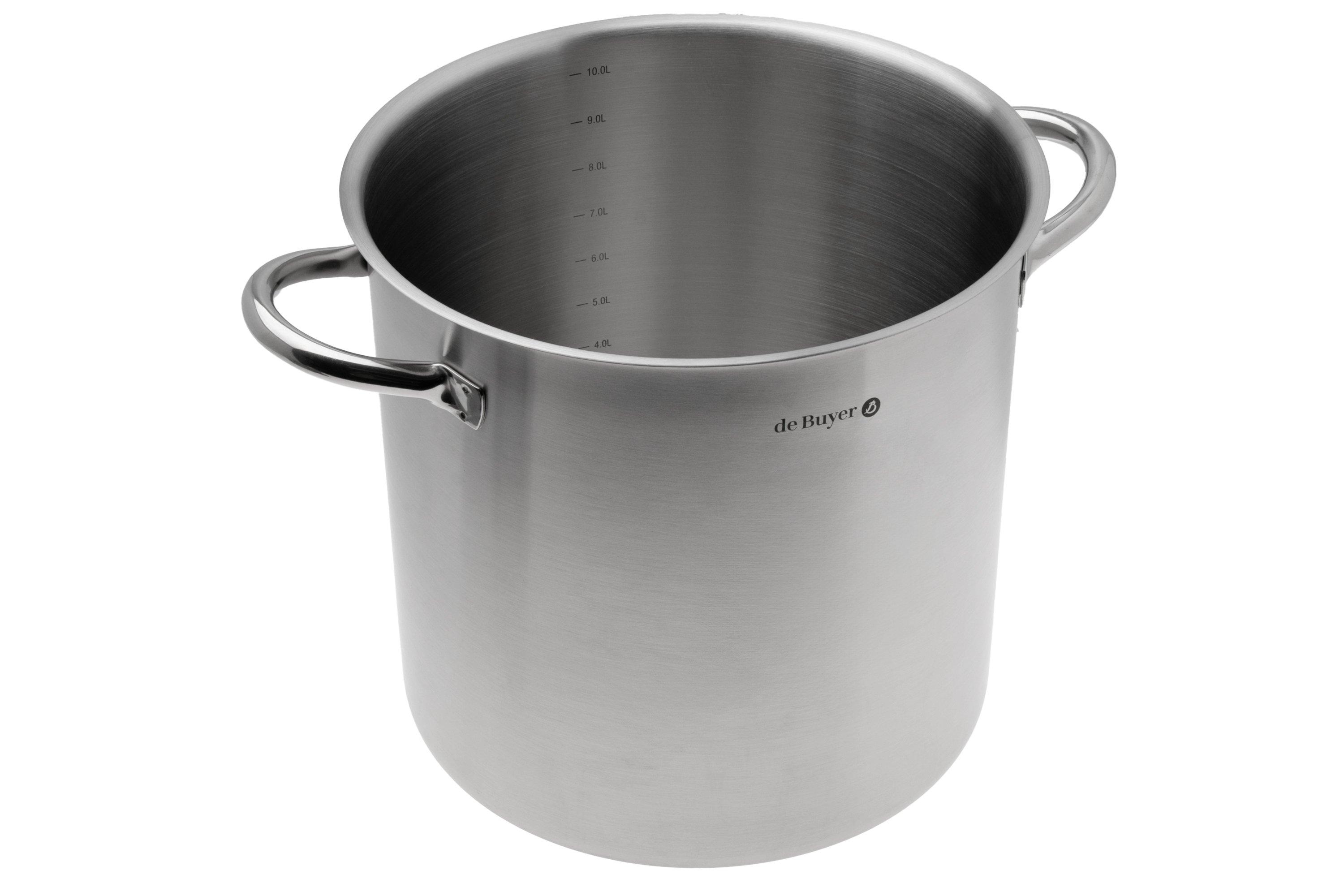 Marmite En Inox 18/10 De Buyer Prim'Appety - 32 Cm, Sans Couvercle - Sans PFAS, Compatible Induction - Pour Soupes, Pot-au-feu, Tous Feux