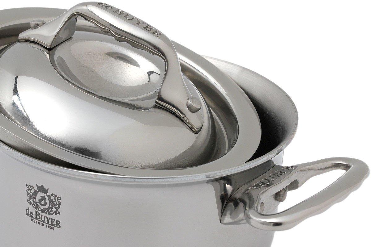 De Buyer Affinity stewpot stainless steel with lid - 4 sizes