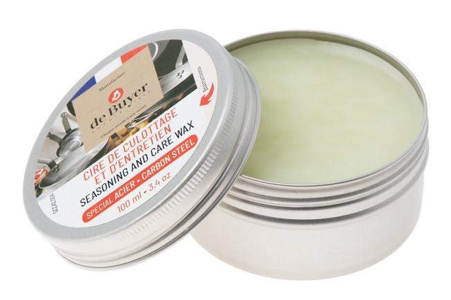 Afbeelding voor de Buyer Seasoning and Maintenance Wax 4204.01 onderhoudsmiddel voor pannen, 100 ml