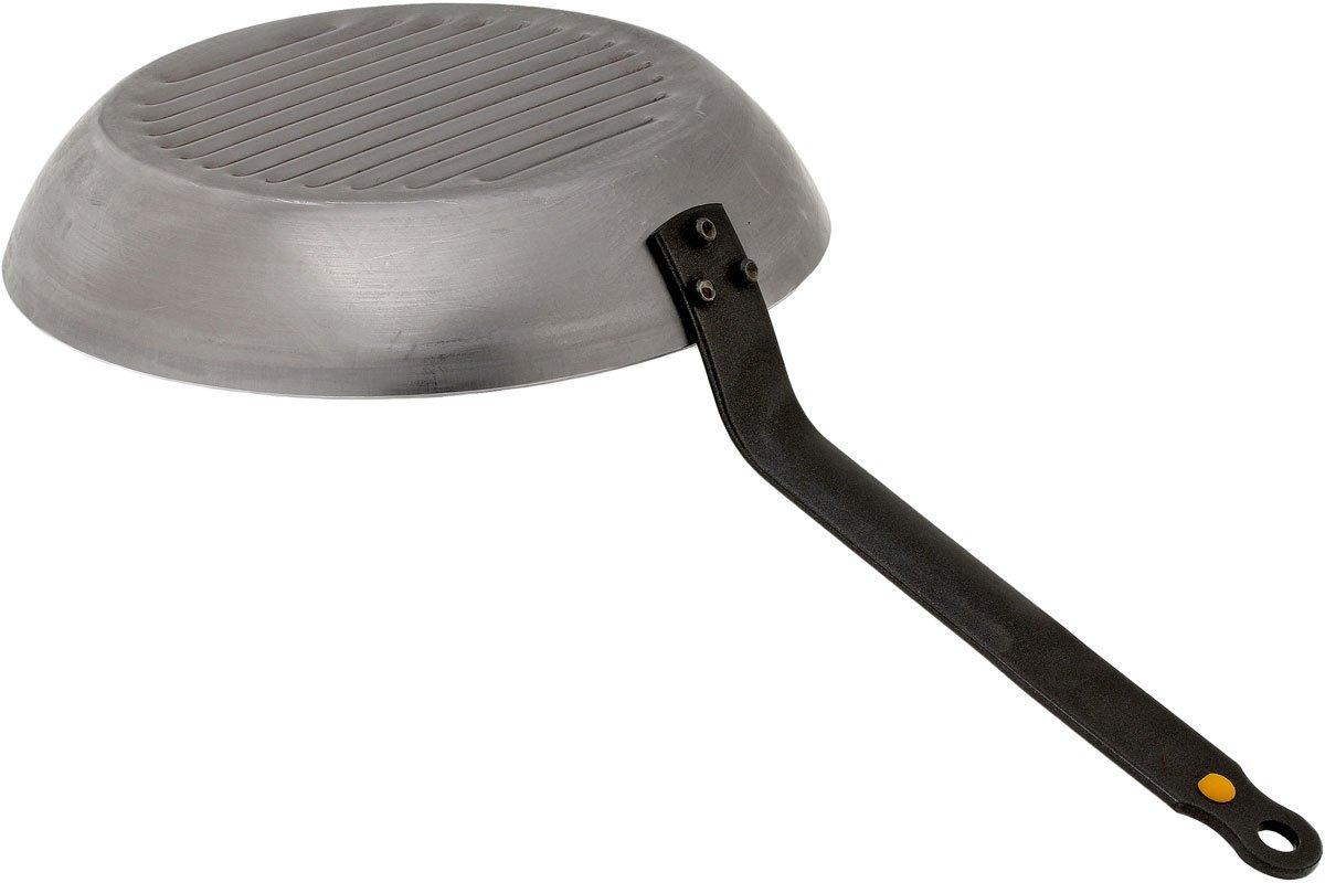 De Buyer Sartén Para Grill Mineral B Element ø32 Cm – Hierro Acero Sin Recubrimiento, Hecha En Francia, Ideal Para Dorar Y Asar