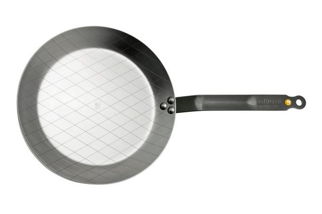 de Buyer Mineral B Element Pro Round Frying Pan, 28 cm, Silver