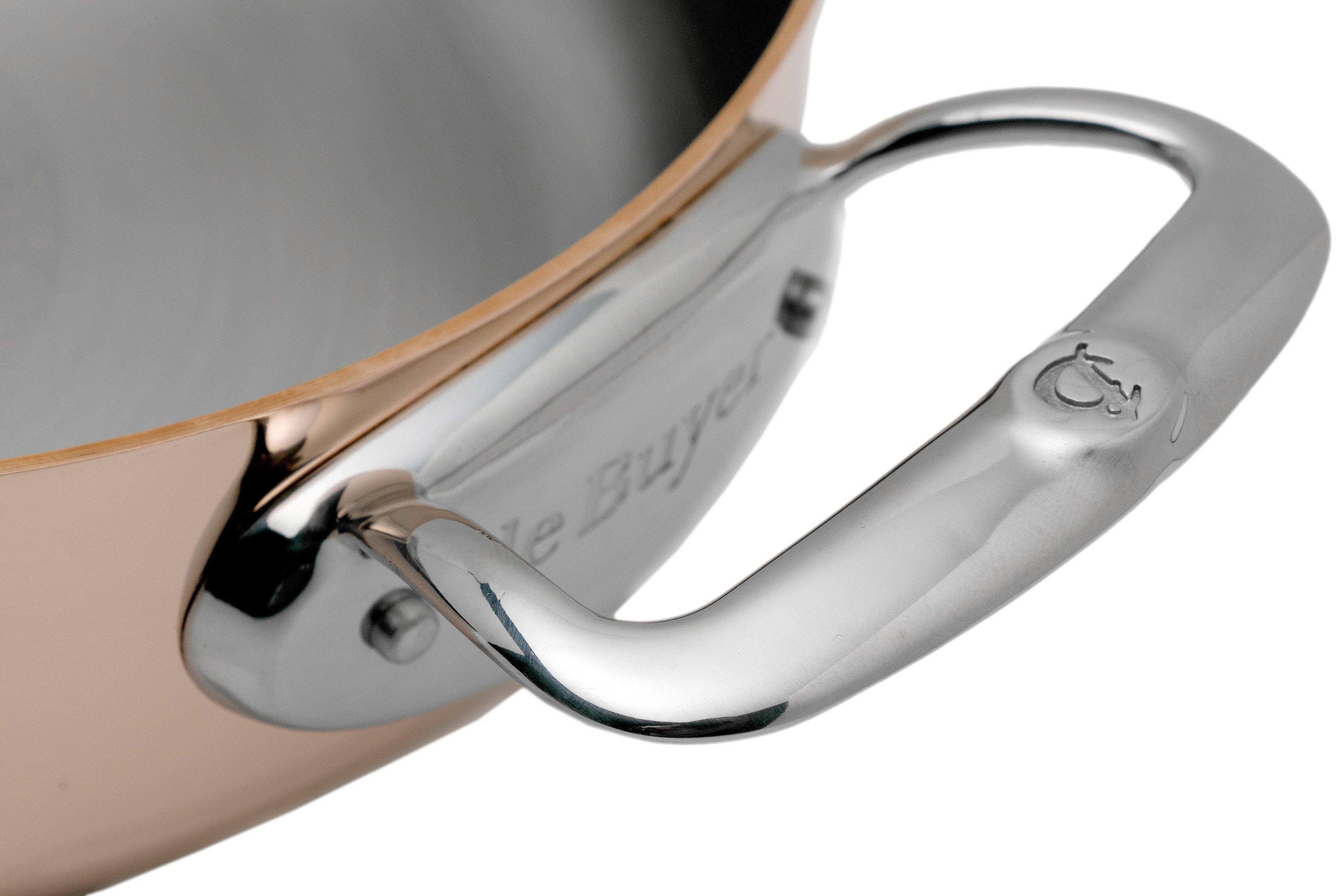 de Buyer Prima Matera copper sauté pan 24 cm stainless steel lid 6241.