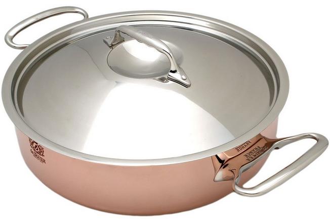 de Buyer Prima Matera sauteuse en cuivre 28 cm couvercle Inox