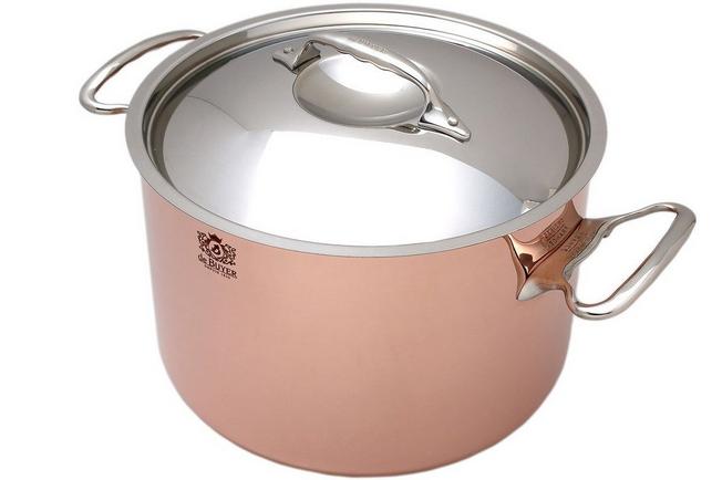 de Buyer Prima Matera pentola per arrosto in rame 24 cm con coperchio in  acciaio inox 6243.24