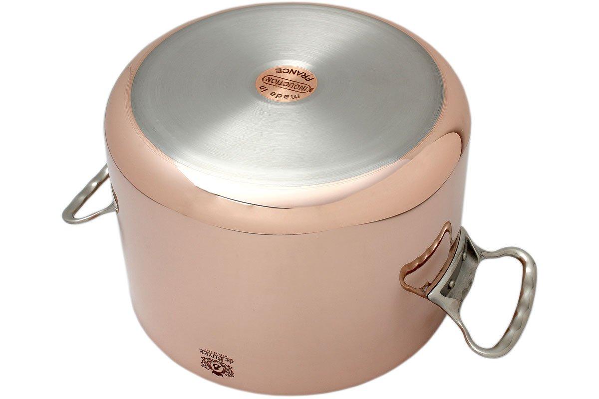 de Buyer Prima Matera Kupfer hoher Kochtopf 24 cm mit Edelstahl