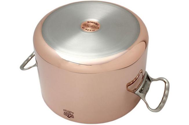 de Buyer Prima Matera pentola per arrosto in rame 24 cm con coperchio in acciaio  inox DEB6242.24