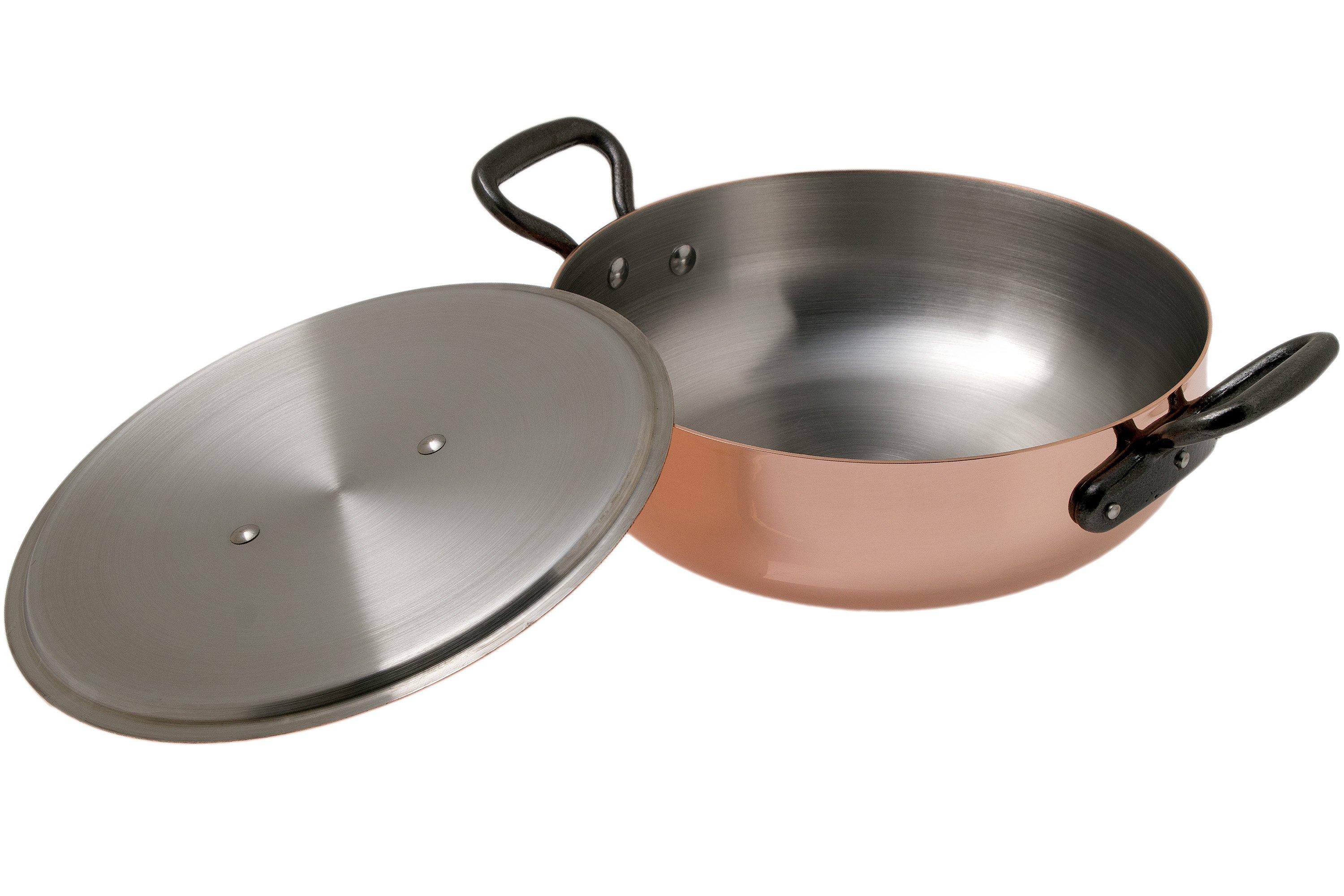 Sauteuse En Cuivre étamé Ancienne Restaurée 22 Cm - État Impeccable (rouge)