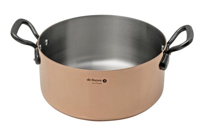 DeBuyer brushed stainless steel casserole