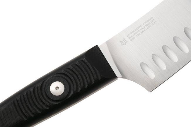 Afbeelding voor Due Cigni Coquus Home 2C2103G10 zwart G10, santoku met kuiltjes, 18 cm