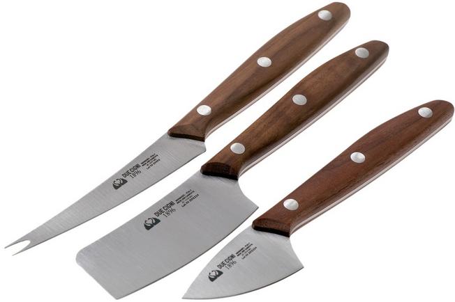 3 Piece Stainless Steel Chef Knife Set with Walnut Wood Handles