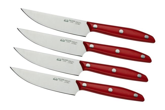 Set 4 Coltelli Bistecca COLOR Rosso