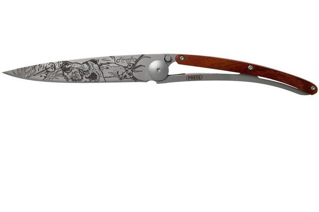 Imagen para Deejo Tattoo 37g, madera Coral, Hunting Scene 1CB000068 navaja