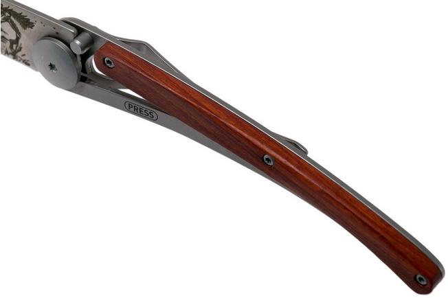 Bild für Deejo Tattoo 37 g, Korallenholz, Wildpferde Taschenmesser 1CB000071