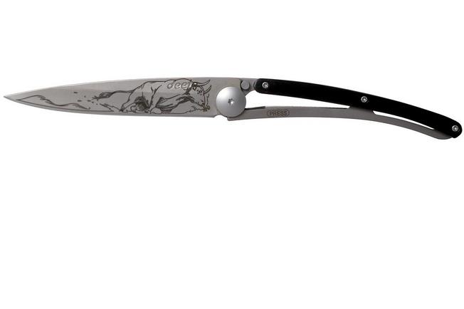 Imagen para Deejo Tattoo 37g, Ebony Wood, Bull, 1CB000072 navaja