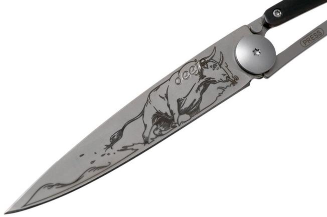 Imagen para Deejo Tattoo 37g, Ebony Wood, Bull, 1CB000072 navaja