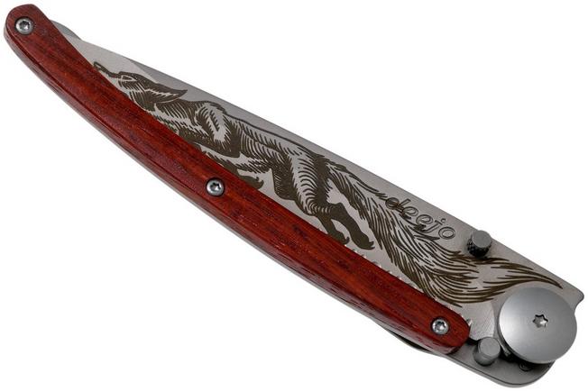 Bild für Deejo Tattoo Serrated 37 g, Korallenholz, Fuchs Taschenmesser, 1CB000511