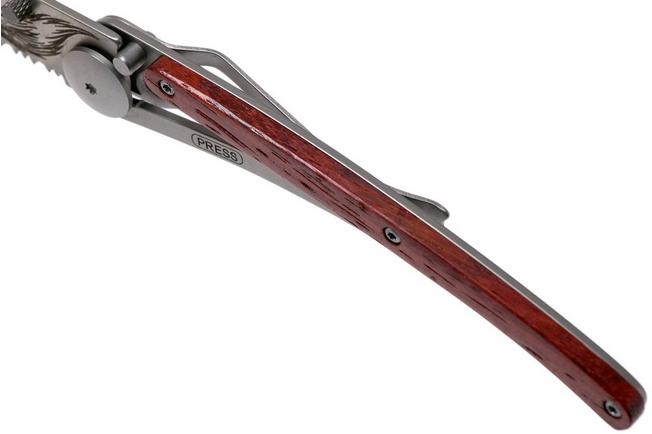 Bild für Deejo Tattoo Serrated 37 g, Korallenholz, Fuchs Taschenmesser, 1CB000511