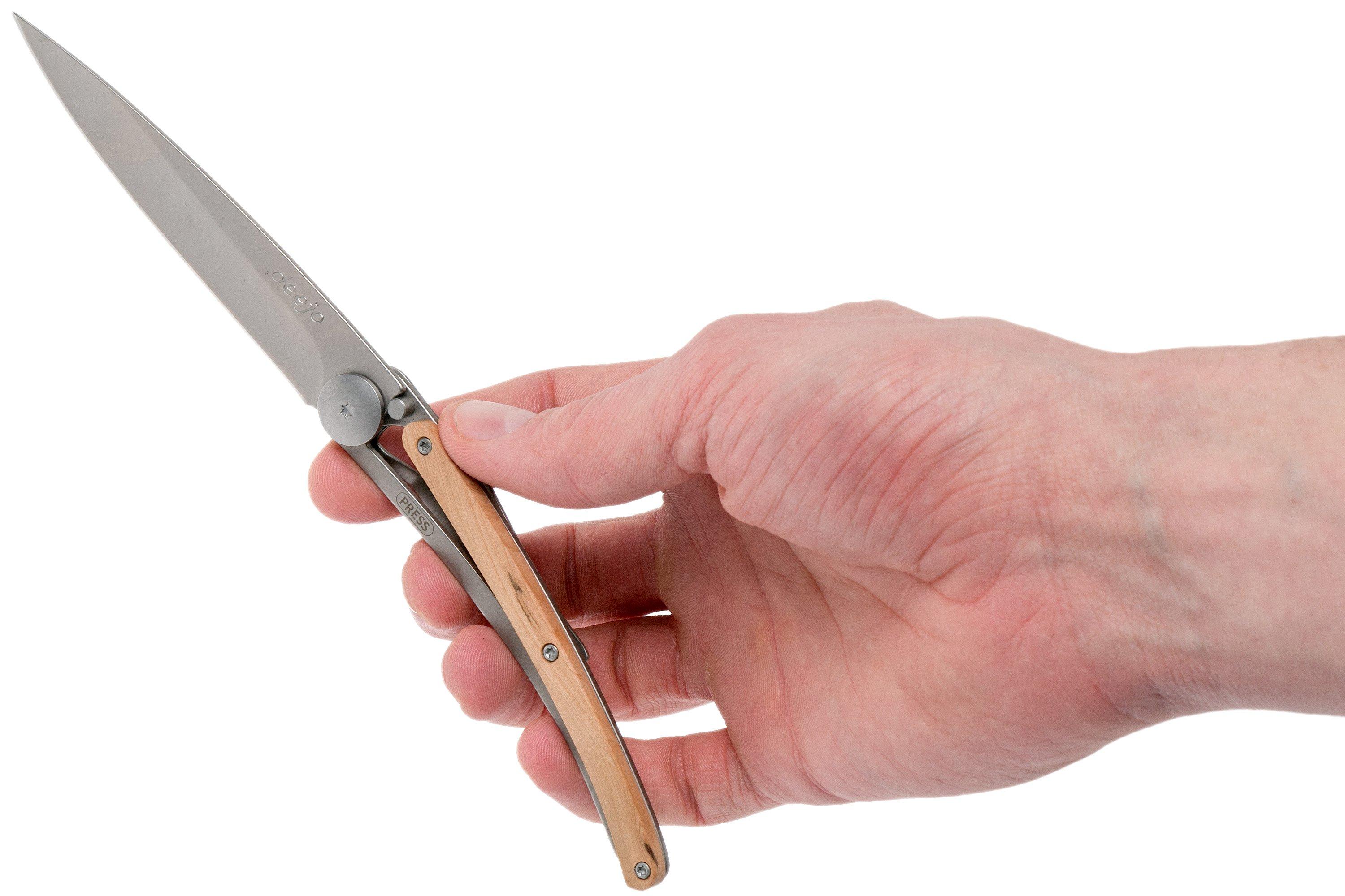 エルク　joerg ウッド　ピッケル Deejo Wood 37g, Juniper wood 1CB002 pocket knife