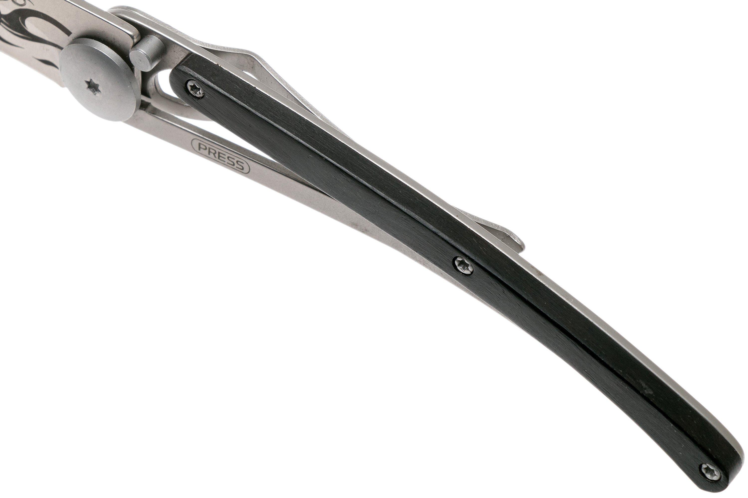 Deejo Tattoo 37g, Ebony wood, Biker 1CB018-G Taschenmesser