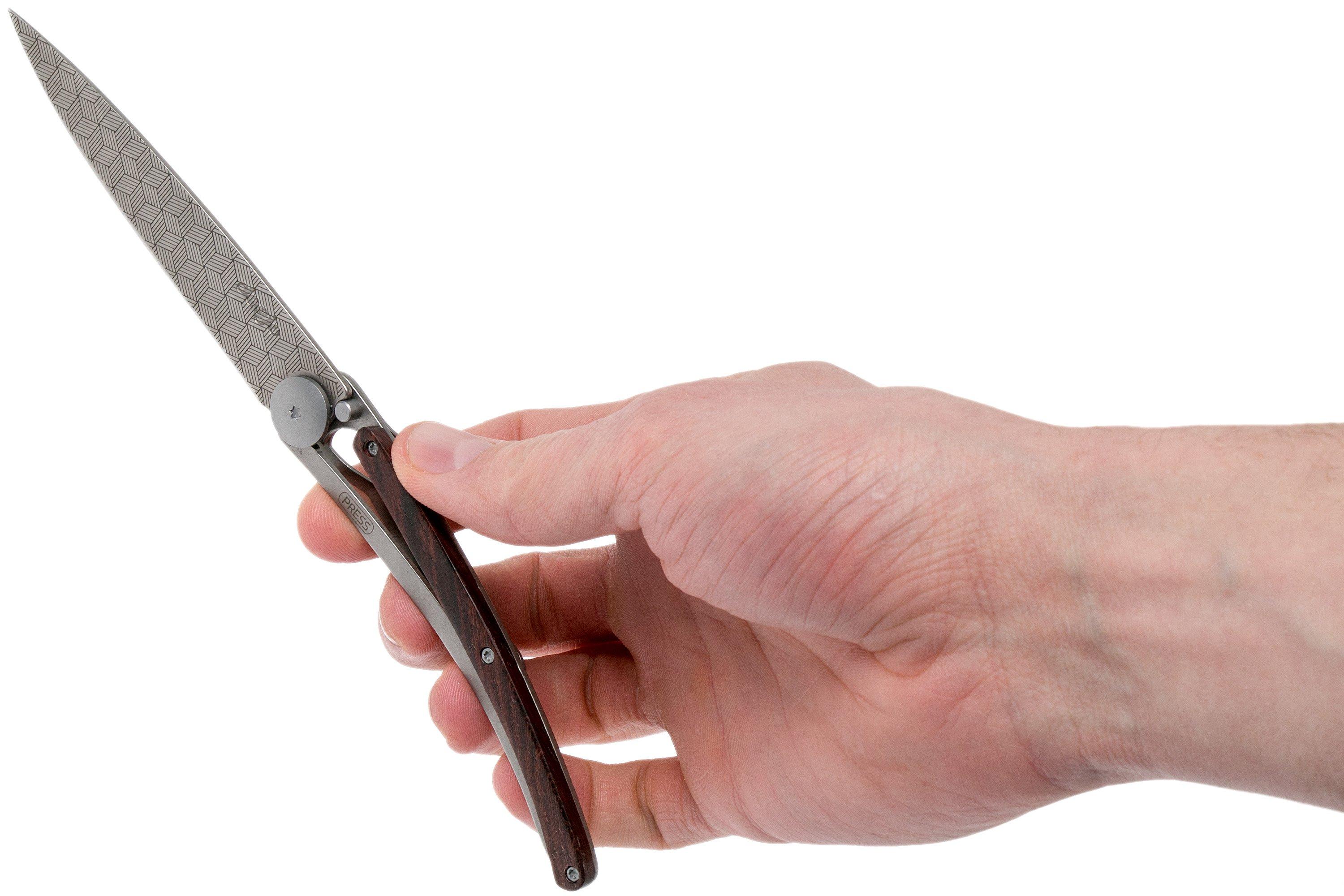 Deejo Tattoo 37g, Coralwood, Illusion 1CB042 pocket knife