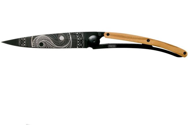 Imagen para Deejo Tattoo Black 37g, Olive, Yin & Yang 1GB000149 navaja
