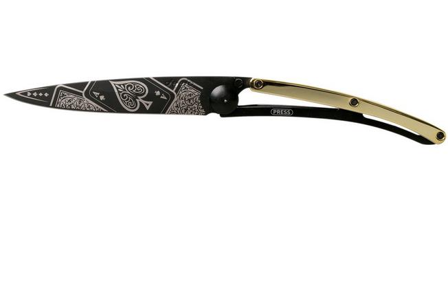Imagen para Deejo Tattoo Gold Black 37g, Yellow Gold Gilded, Good Luck 1GM000021 navaja