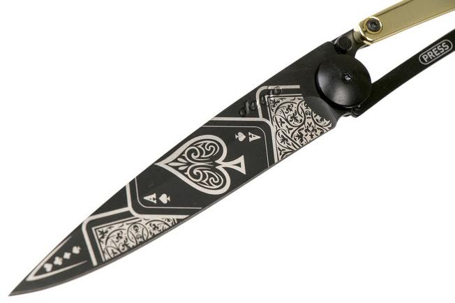 Imagen para Deejo Tattoo Gold Black 37g, Yellow Gold Gilded, Good Luck 1GM000021 navaja