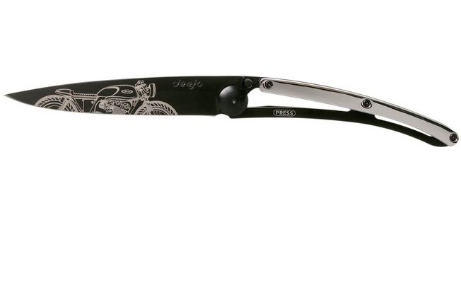 Imagen para Deejo Tattoo Gold Black 37g, White Gold Gilded, Café Racer 1GM000024 navaja
