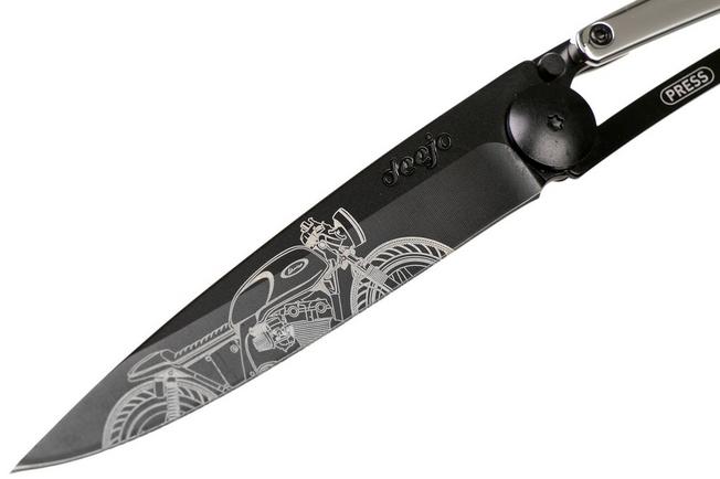 Imagen para Deejo Tattoo Gold Black 37g, White Gold Gilded, Café Racer 1GM000024 navaja