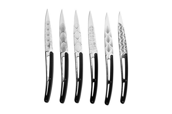 Imagen para Deejo Art Deco DJ2AS0202 PaperStone, juego de cuchillos para carne