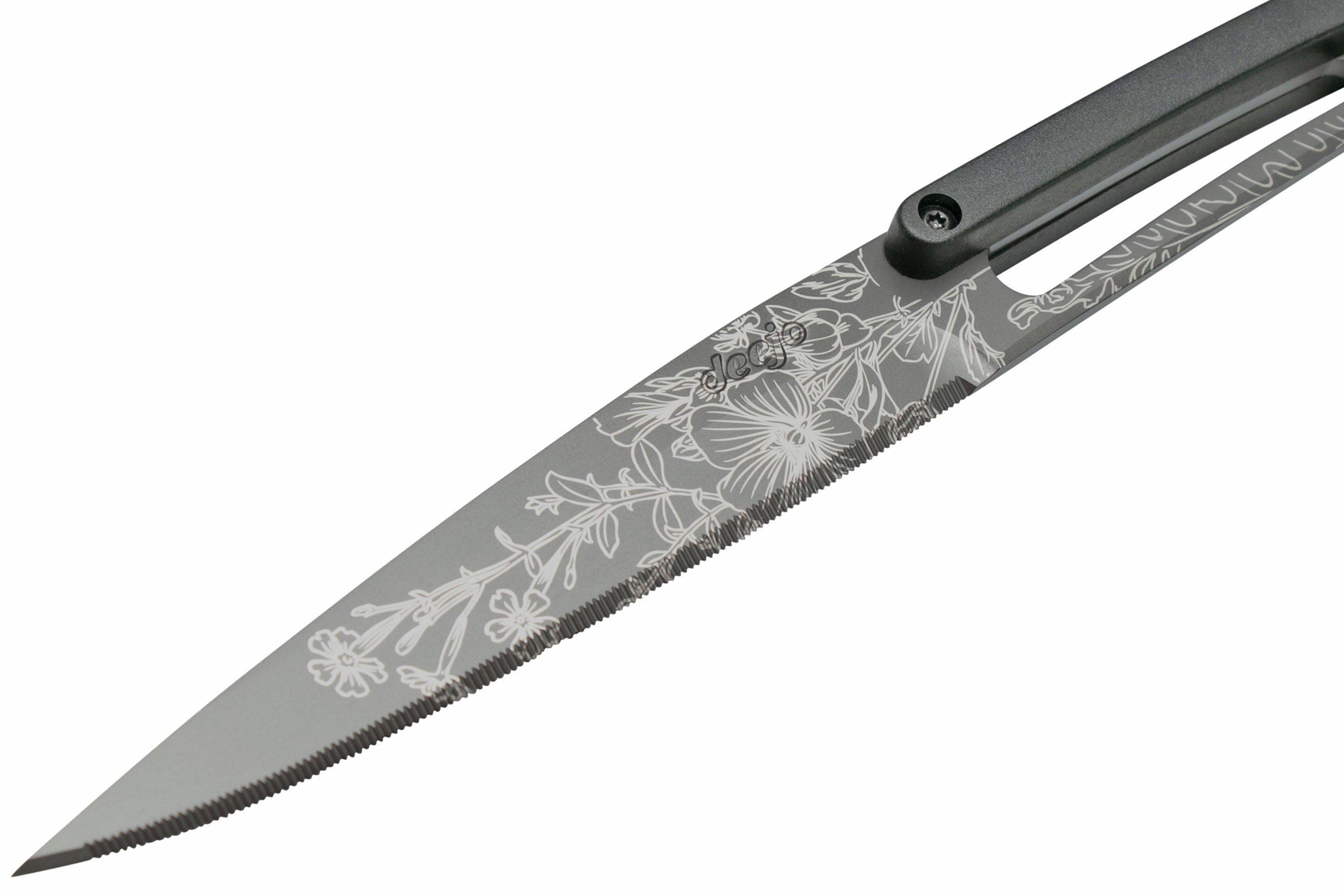 Deejo Bistro TT Blossom 2FP000010 titan, schwarz ABS, 6teiliges SteakmesserSet Günstiger