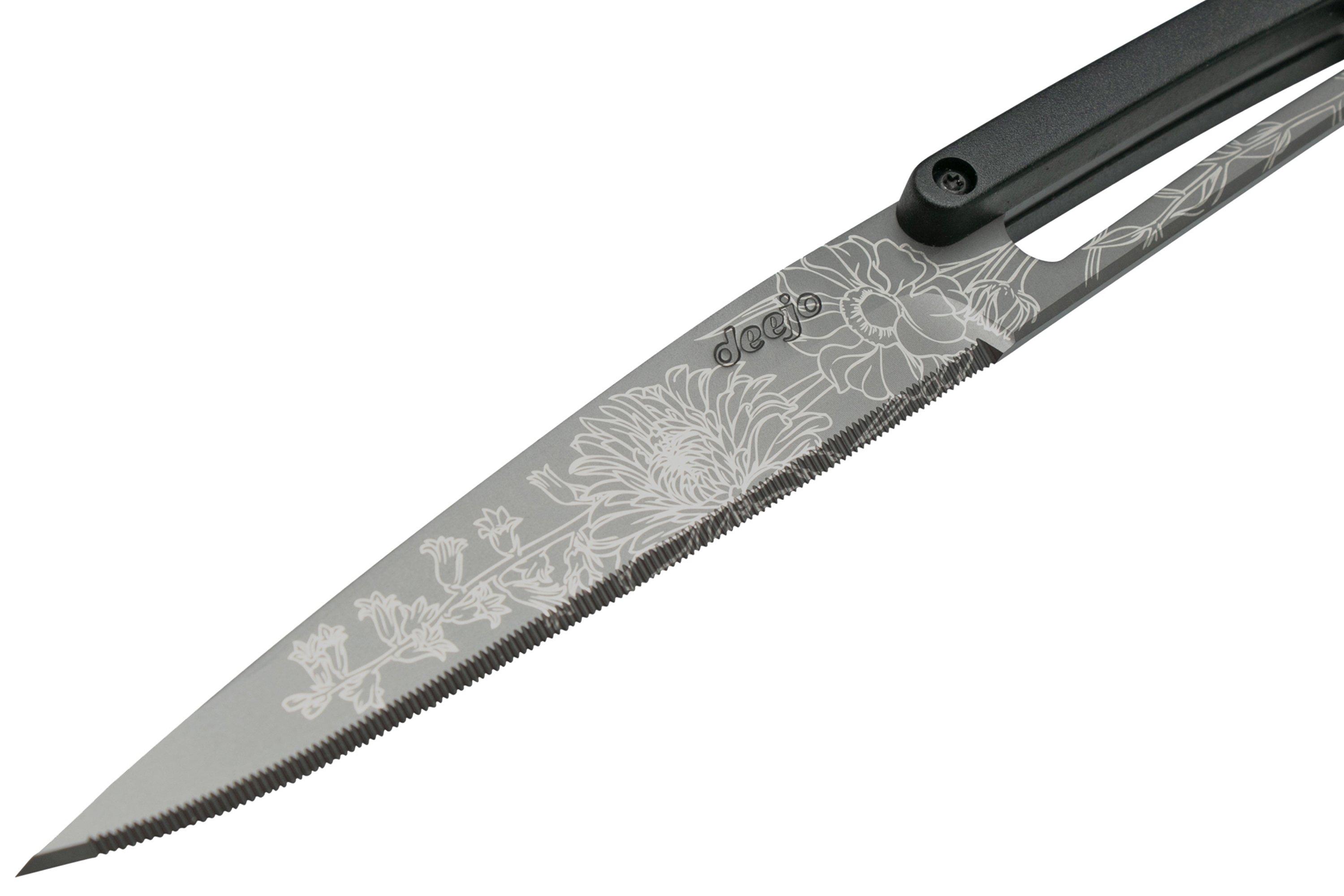 Deejo Bistro TT Blossom 2FP000010 titan, schwarz ABS, 6teiliges SteakmesserSet Günstiger