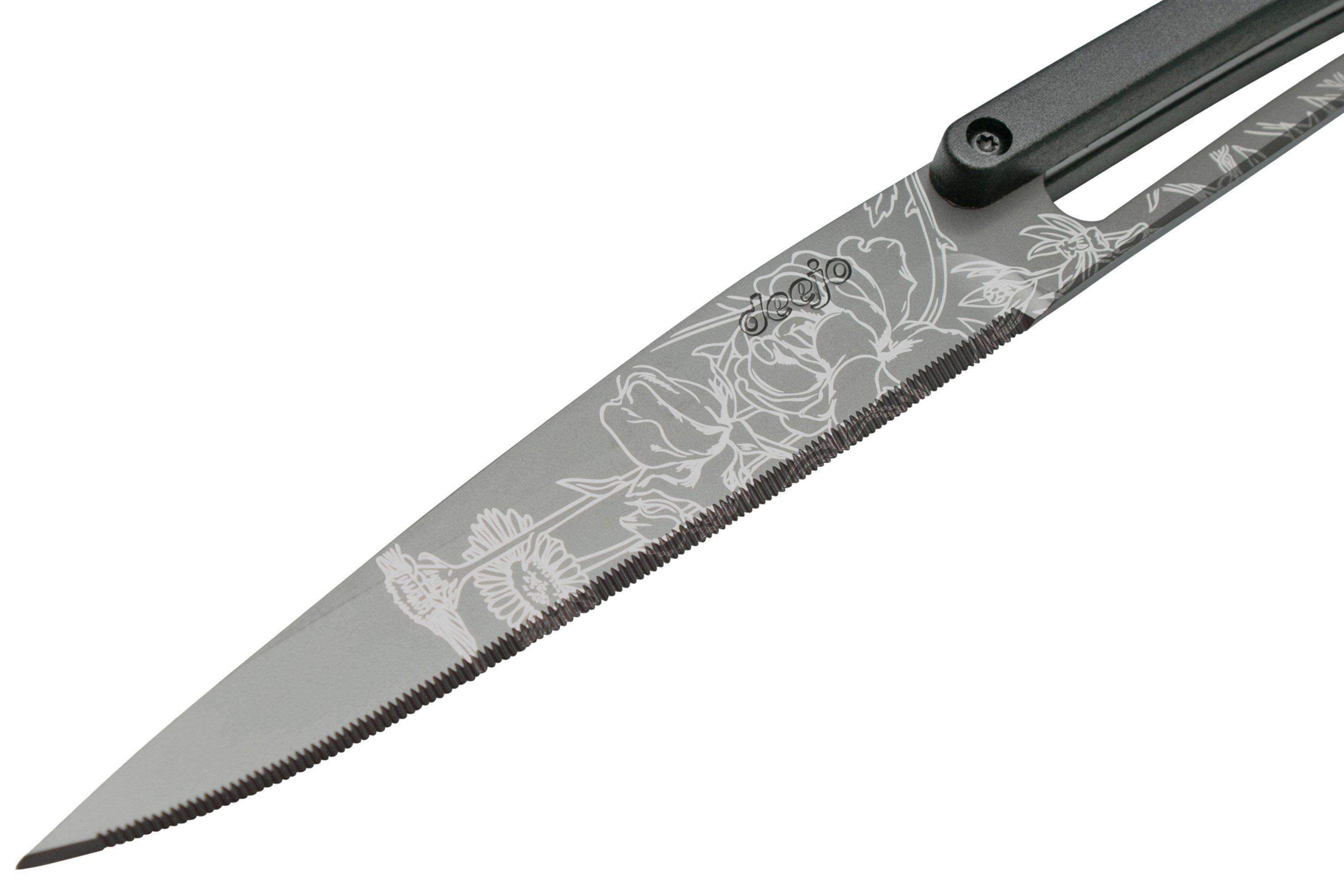 Deejo Bistro TT Blossom 2FP000010 titan, schwarz ABS, 6teiliges SteakmesserSet Günstiger