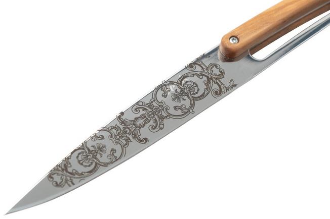 Imagen para Deejo Grand Siecle 6AB000106 madera de olivo, Juego de cuchillos para carne de 6 piezas