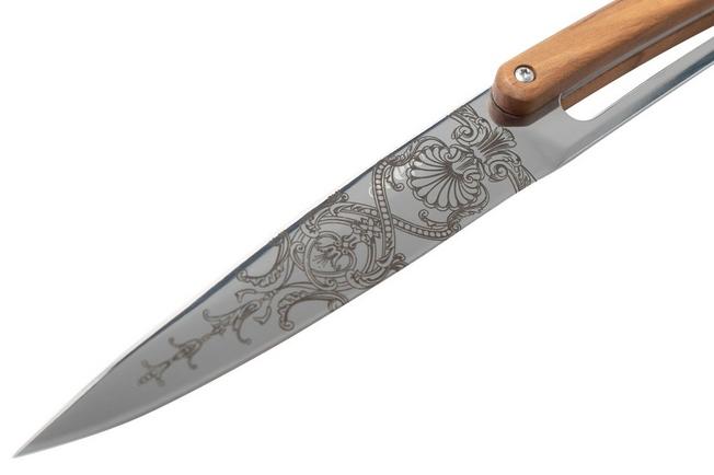 Imagen para Deejo Grand Siecle 6AB000106 madera de olivo, Juego de cuchillos para carne de 6 piezas