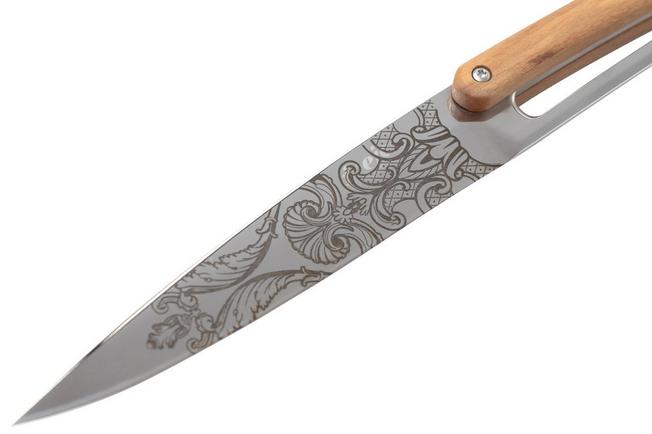 Imagen para Deejo Grand Siecle 6AB000106 madera de olivo, Juego de cuchillos para carne de 6 piezas