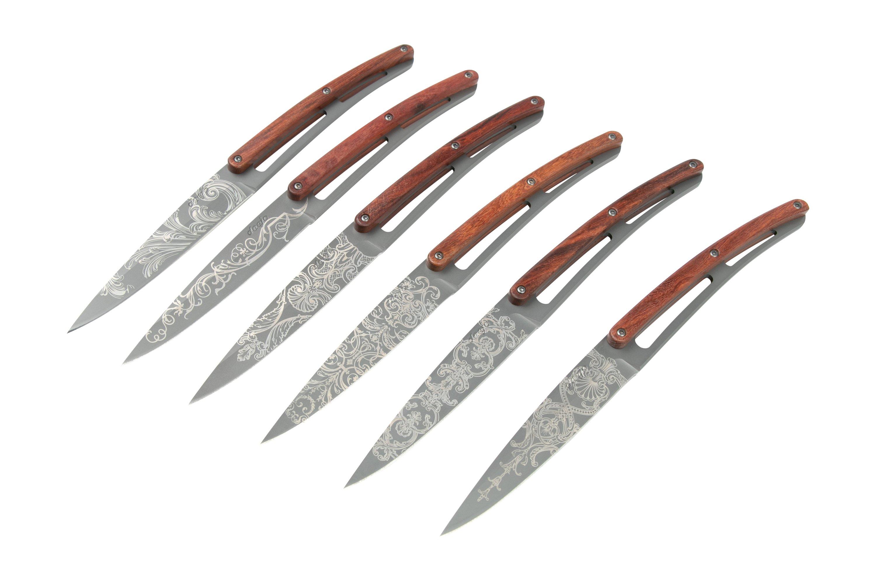 Deejo Grand Siecle 6FB000106 Padouk, 6teiliges SteakmesserSet Günstiger shoppen bei