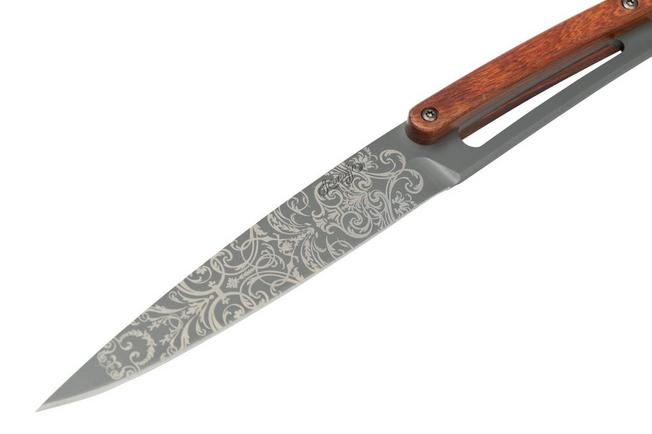 Imagen para Deejo Grand Siecle 6FB000106 madera de palo rojo, Juego de cuchillos para carne de 6 piezas