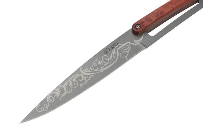 Imagen para Deejo Grand Siecle 6FB000106 madera de palo rojo, Juego de cuchillos para carne de 6 piezas