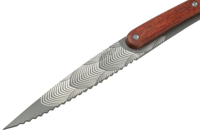 Imagen para Deejo Art Deco CFB000101 madera de palo rojo y de olivo, Juego de cuchillos de 2 piezas 