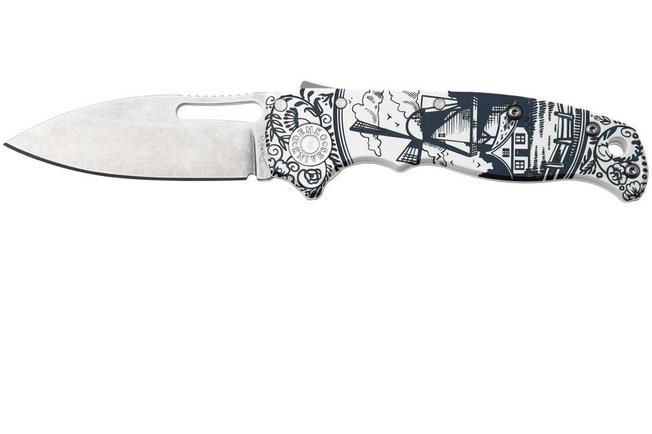 Afbeelding voor Demko Knives AD20.5 Shark-Lock CPM 3V, Titanium Delftware Edition, Knivesandtools Exclusive