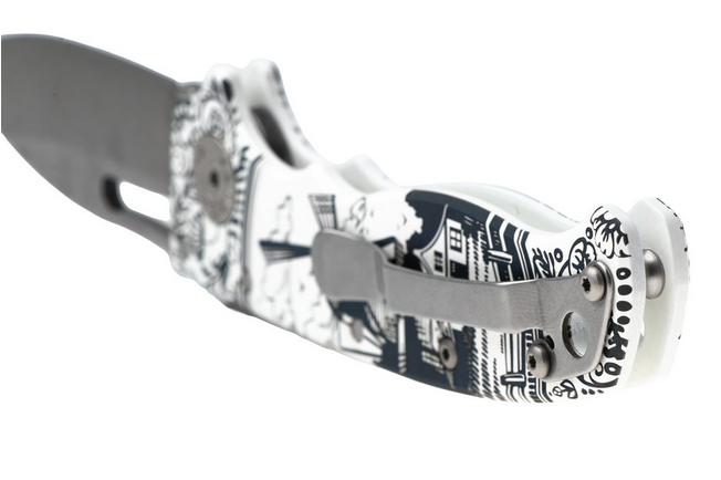 Afbeelding voor Demko Knives AD20.5 Shark-Lock CPM 3V, Titanium Delftware Edition, Knivesandtools Exclusive