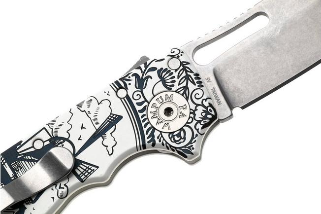 Afbeelding voor Demko Knives AD20.5 Shark-Lock CPM 3V, Titanium Delftware Edition, Knivesandtools Exclusive
