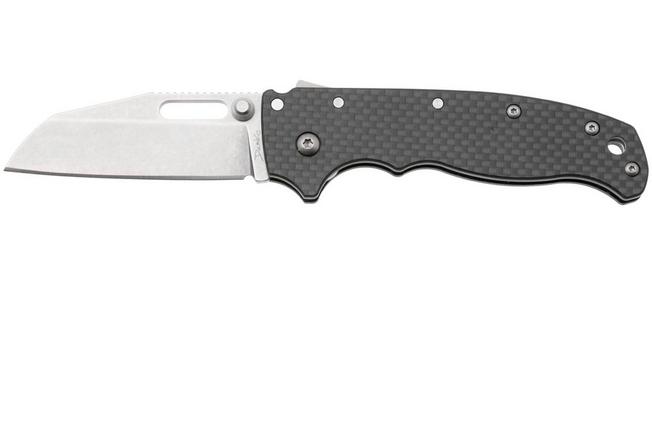 Image for Demko AD20.5 Shark-Lock, Stonewashed D2 Shark Foot, 205-D2-CFSF, Carbon Fiber pocket knife