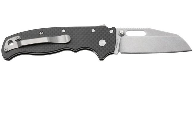 Image for Demko AD20.5 Shark-Lock, Stonewashed D2 Shark Foot, 205-D2-CFSF, Carbon Fiber pocket knife