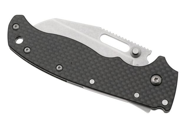 Image for Demko AD20.5 Shark-Lock, Stonewashed D2 Shark Foot, 205-D2-CFSF, Carbon Fiber pocket knife
